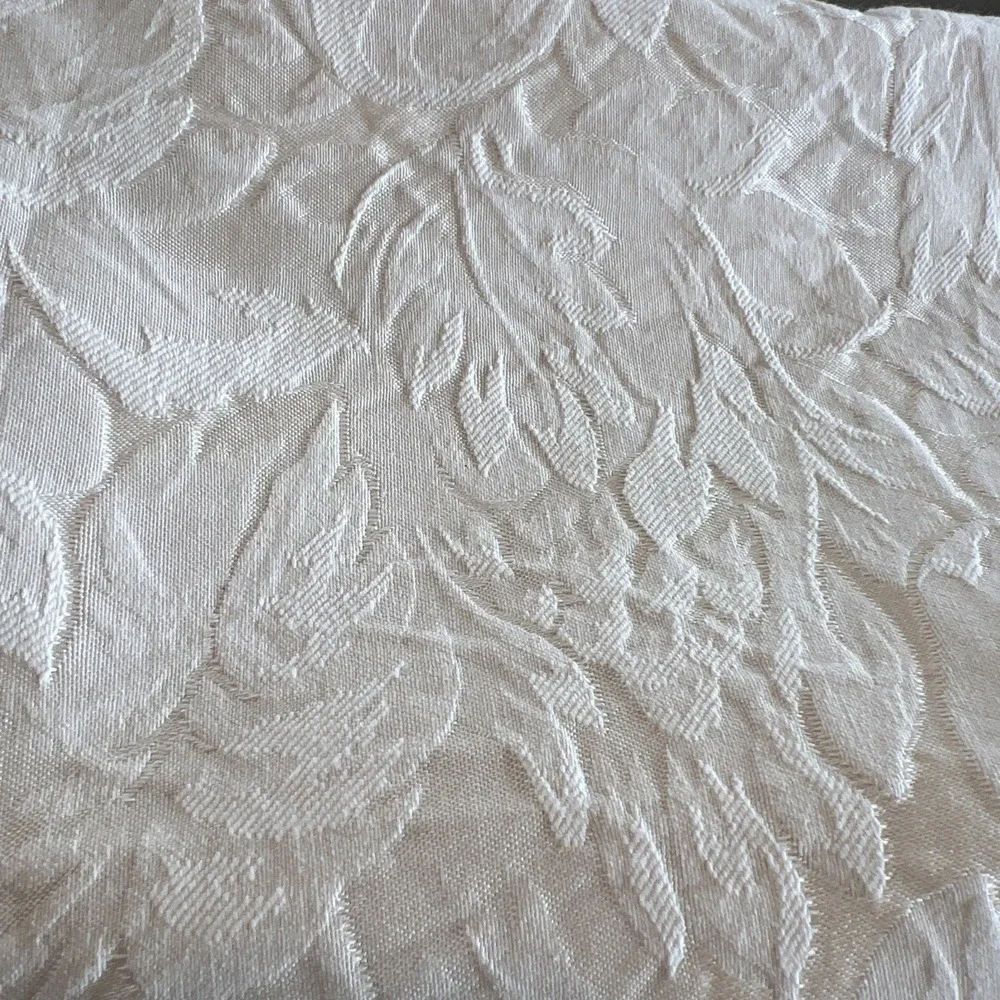Bundle Lot Of Remnant Fabric Upholstery Off White Floral  Stripes Vintage 2000's
